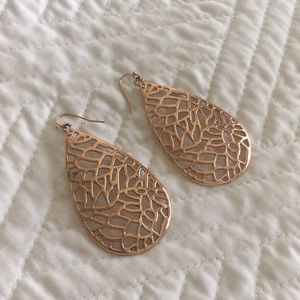 Rose Gold Earrings.